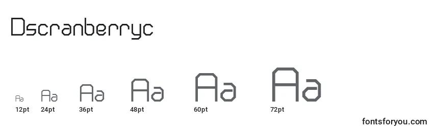 Размеры шрифта Dscranberryc