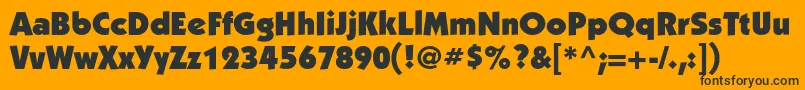 Kabelultrac Font – Black Fonts on Orange Background
