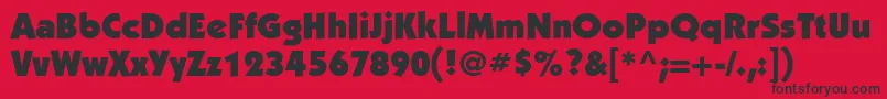 Kabelultrac Font – Black Fonts on Red Background