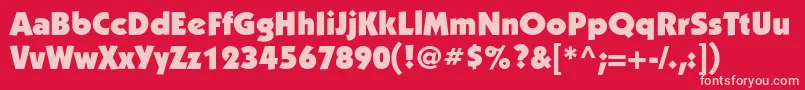 Kabelultrac Font – Pink Fonts on Red Background