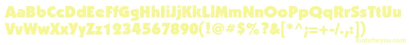 Czcionka Kabelultrac – żółte czcionki