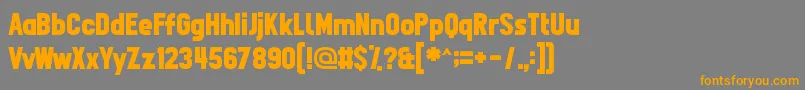 Fpn11 Font – Orange Fonts on Gray Background