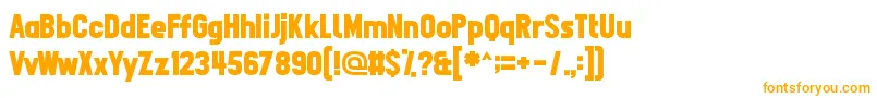 Fpn11 Font – Orange Fonts on White Background