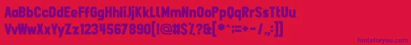 Fpn11 Font – Purple Fonts on Red Background