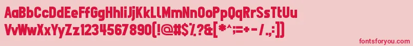 Fpn11 Font – Red Fonts on Pink Background