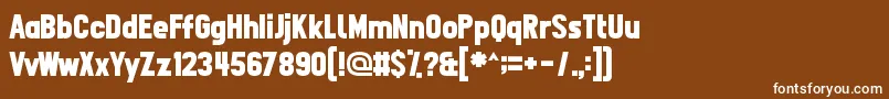 Fpn11 Font – White Fonts on Brown Background