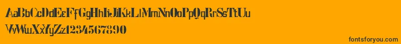 StencilIntellectaLimitedSet Font – Black Fonts on Orange Background
