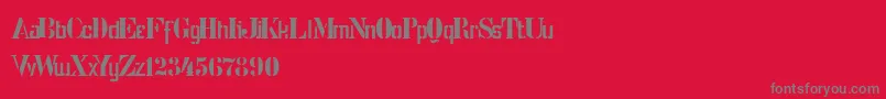 StencilIntellectaLimitedSet Font – Gray Fonts on Red Background