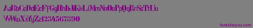 StencilIntellectaLimitedSet Font – Purple Fonts on Gray Background