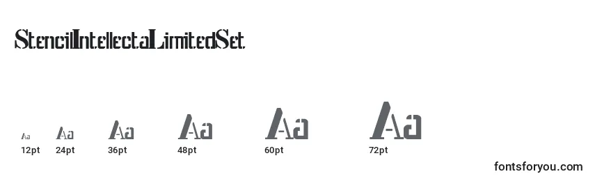 Размеры шрифта StencilIntellectaLimitedSet