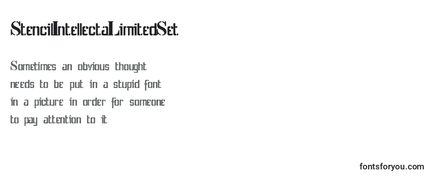 Review of the StencilIntellectaLimitedSet Font