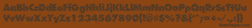 BarberpoleRegular Font – Black Fonts on Brown Background