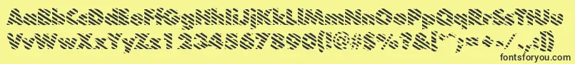 BarberpoleRegular Font – Black Fonts on Yellow Background