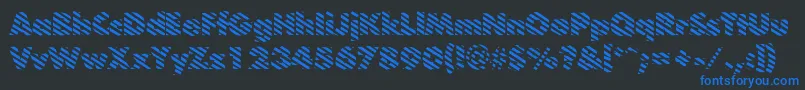 BarberpoleRegular Font – Blue Fonts on Black Background