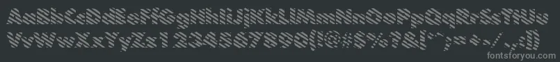 BarberpoleRegular Font – Gray Fonts on Black Background