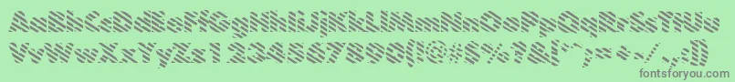 BarberpoleRegular Font – Gray Fonts on Green Background
