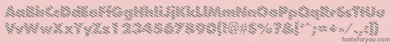 BarberpoleRegular Font – Gray Fonts on Pink Background
