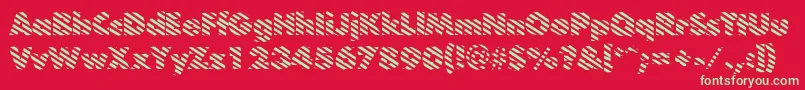 BarberpoleRegular Font – Green Fonts on Red Background