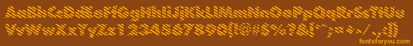 BarberpoleRegular Font – Orange Fonts on Brown Background