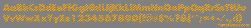 BarberpoleRegular Font – Orange Fonts on Gray Background