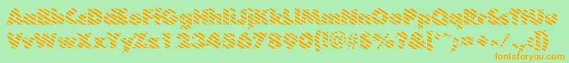 BarberpoleRegular Font – Orange Fonts on Green Background