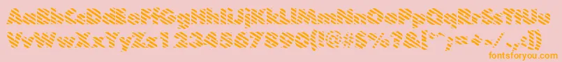 BarberpoleRegular Font – Orange Fonts on Pink Background