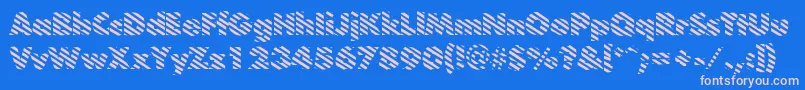 BarberpoleRegular-Schriftart – Rosa Schriften auf blauem Hintergrund