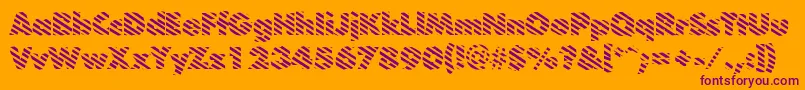 BarberpoleRegular Font – Purple Fonts on Orange Background