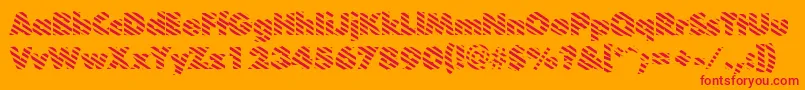 BarberpoleRegular Font – Red Fonts on Orange Background