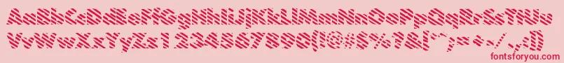 BarberpoleRegular-Schriftart – Rote Schriften auf rosa Hintergrund