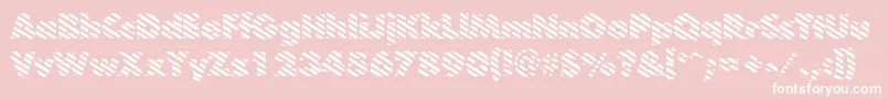 BarberpoleRegular-Schriftart – Weiße Schriften auf rosa Hintergrund