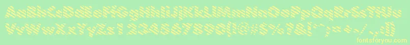 BarberpoleRegular Font – Yellow Fonts on Green Background
