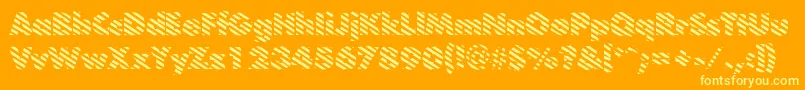BarberpoleRegular Font – Yellow Fonts on Orange Background