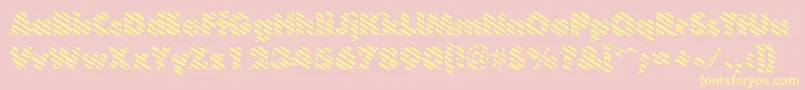 BarberpoleRegular Font – Yellow Fonts on Pink Background