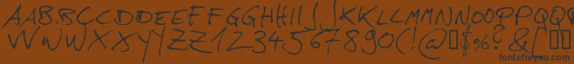 Hans Font – Black Fonts on Brown Background