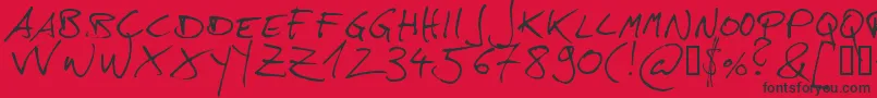 Hans Font – Black Fonts on Red Background