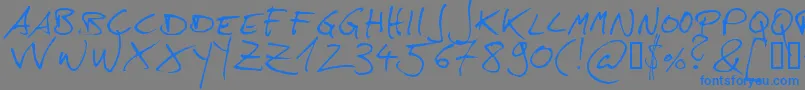 Hans Font – Blue Fonts on Gray Background