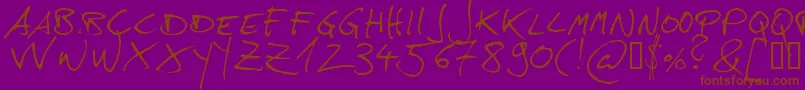 Hans Font – Brown Fonts on Purple Background