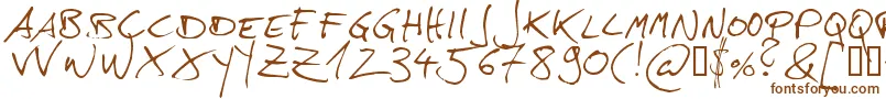 Hans Font – Brown Fonts on White Background