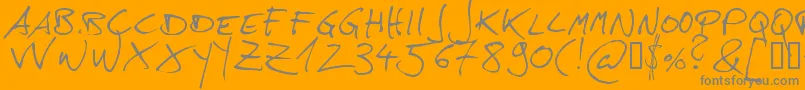 フォントHans – オレンジの背景に灰色の文字