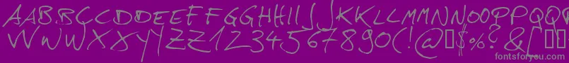 Hans Font – Gray Fonts on Purple Background
