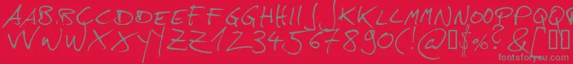 Hans Font – Gray Fonts on Red Background