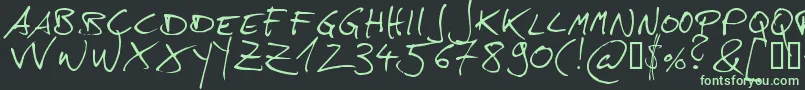 Hans Font – Green Fonts on Black Background