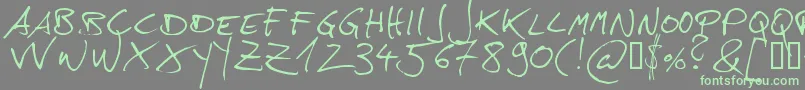Hans Font – Green Fonts on Gray Background
