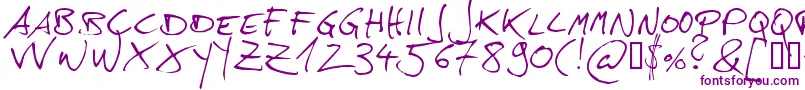 Hans Font – Purple Fonts on White Background