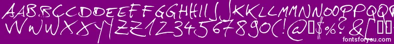 Hans Font – White Fonts on Purple Background