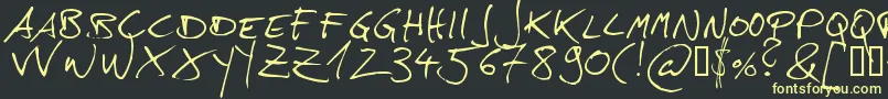 Hans Font – Yellow Fonts on Black Background