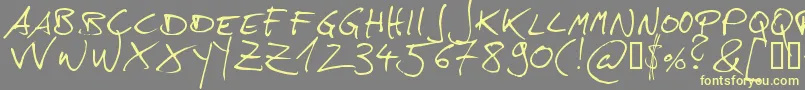 Hans Font – Yellow Fonts on Gray Background