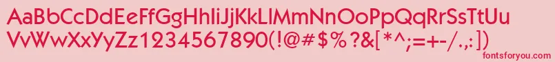 フォントKabelgttMedium – ピンクの背景に赤い文字