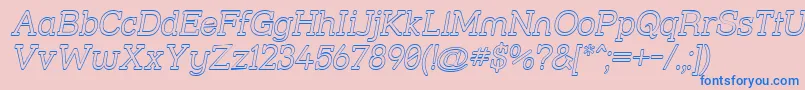 Strsloui Font – Blue Fonts on Pink Background